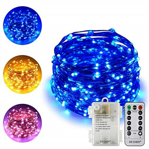 LED Fairy MICRO LIGHTS Wire 200 Color Changing White Multi Battery Remote Timer